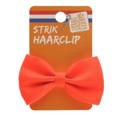 Haarclip - strik - oranje