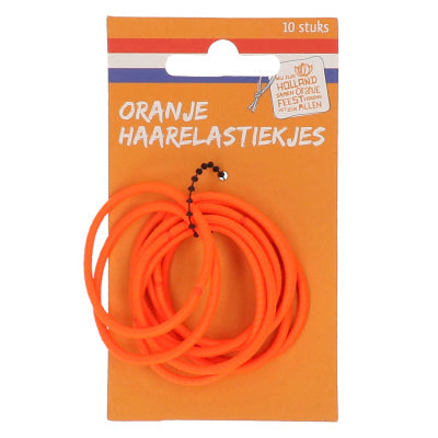 Haarelastiekjes - oranje - 10 stuks