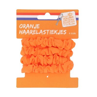 Haarelastiekjes - oranje - 4 stuks