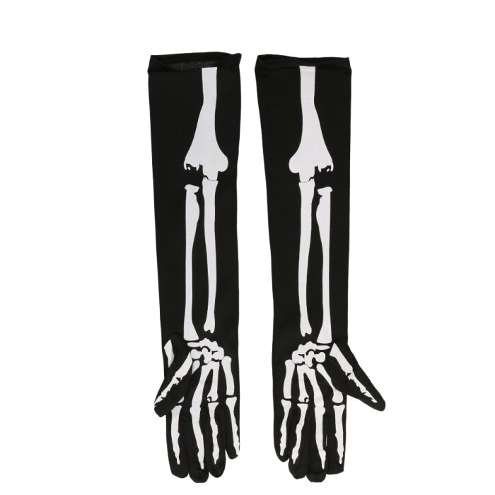 Handschoenen - Halloween - skelet - zwart/wit