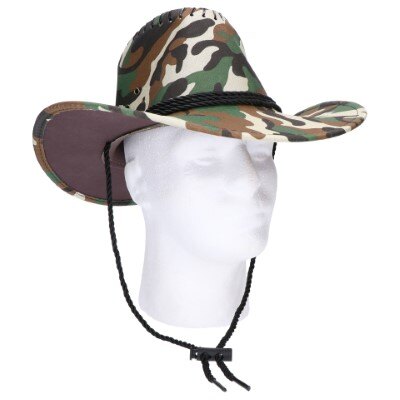 Hoed - cowboy - camouflage - bruin/groen