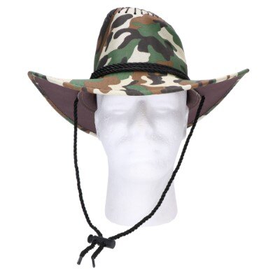 Hoed - cowboy - camouflage - bruin/groen