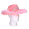 Hoed - cowboy - met kroontje - roze