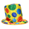 Hoed - hoog - clown - stippen - geel