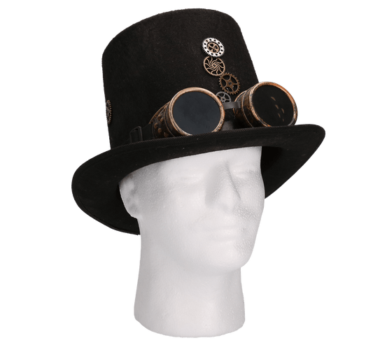 Hoed steampunk bril