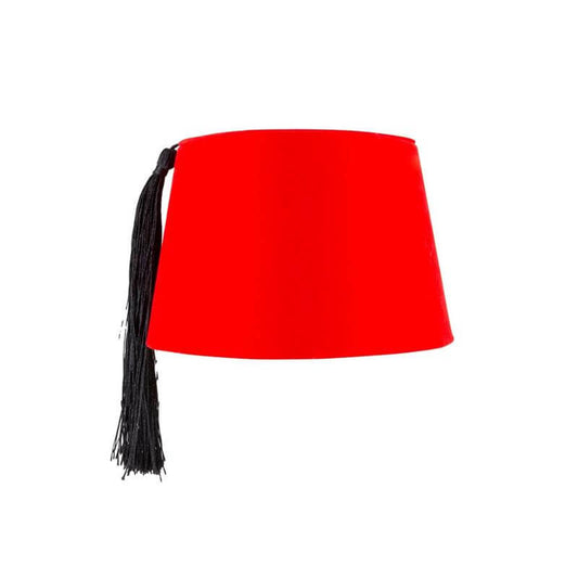 Hoed - Turkse fez - rood/zwart