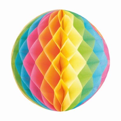 Honeycomb - regenboog - papier - 30cm