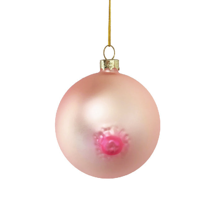 Kerstbal ornament - borst - glas