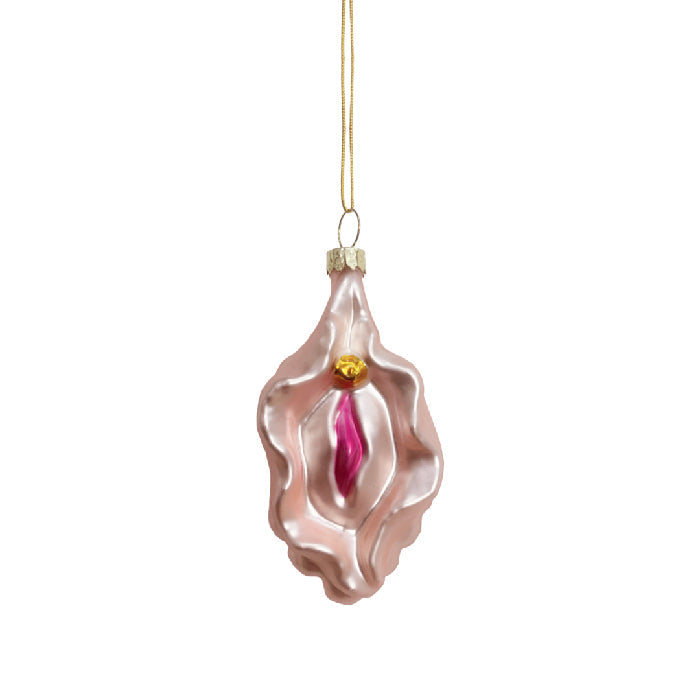 Kerstbal ornament - vagina - glas