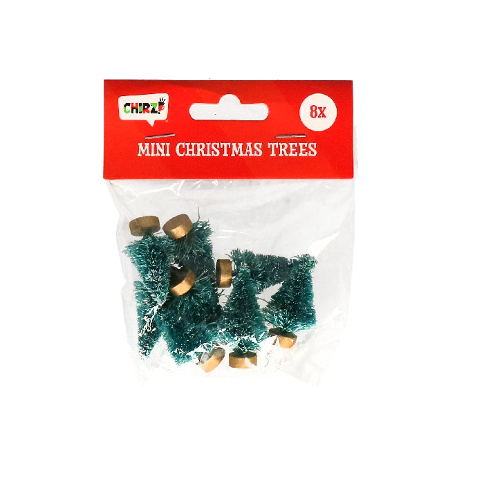 Kerstboompjes - mini - groen - 8 stuks