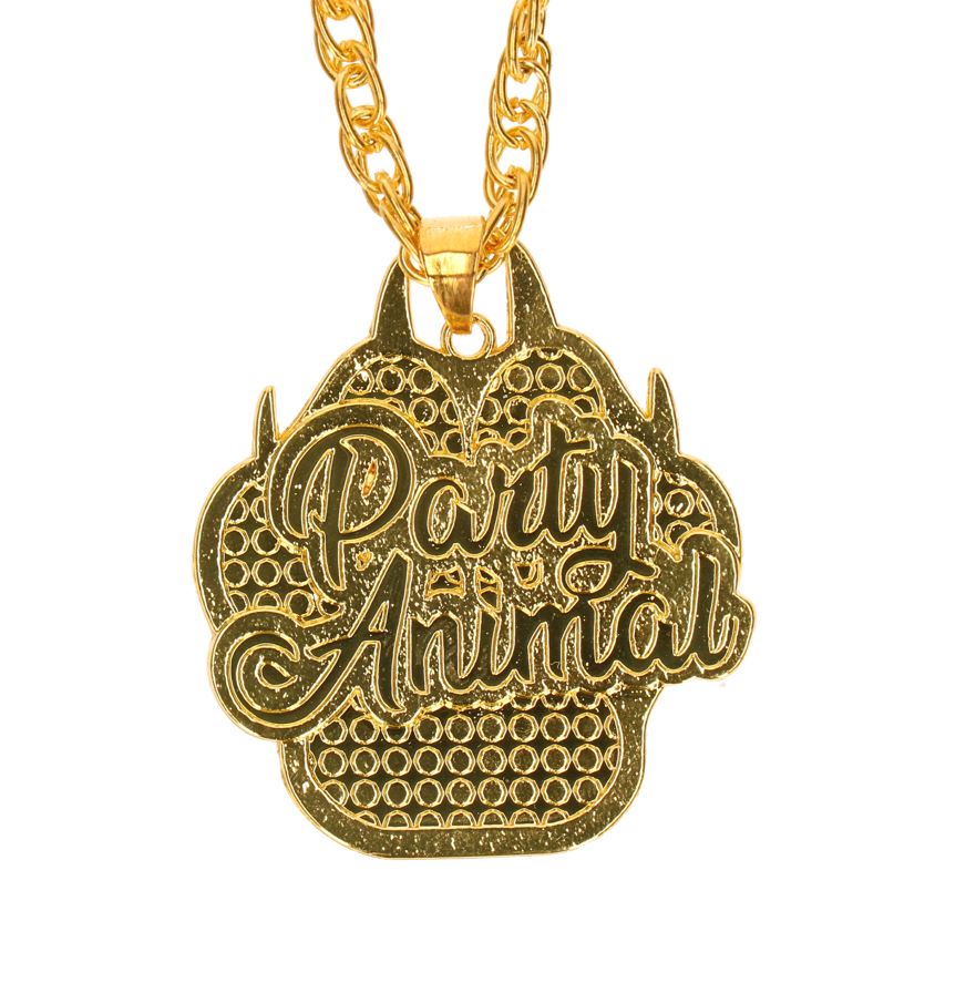 Ketting - party animal - goud