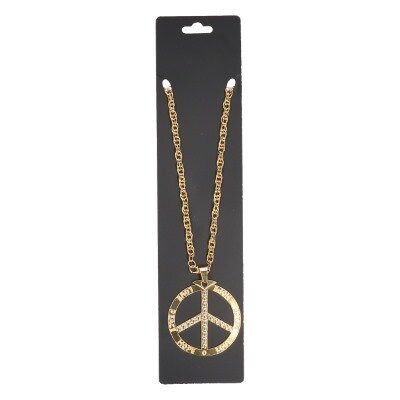 Ketting - peace - goud