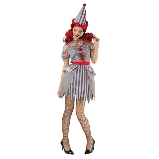 Kostuum - Halloween - creepy clown - dames - one size