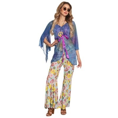 Kostuum - dames - hippie - flower woman -  maat 36/38