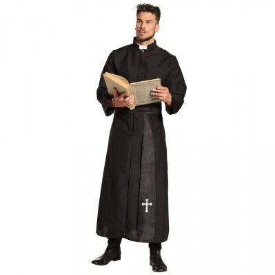 Kostuum - Holy priest - zwart - heren - maat 54/56