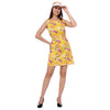 Kostuum - jurk en cap - hippie - meerkleurig - maat L/XL