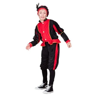 Kostuum - Piet - rood - kinderen - maat 4-6 jaar