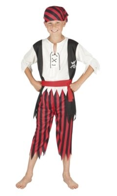 Kostuum - piraat Jack - meerkleurig - jongen - 10-12 jaar