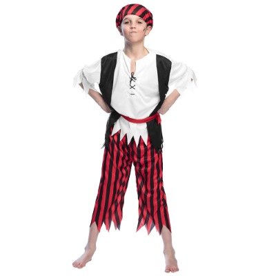 Kostuum - piraat Jack - meerkleurig - jongen - 7-9 jaar