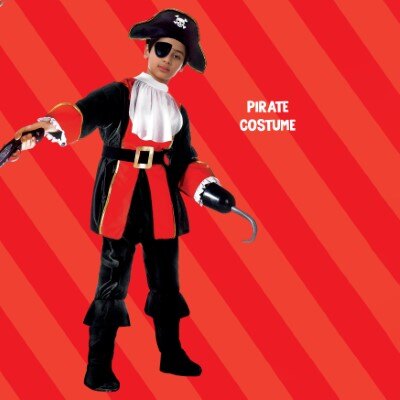 Kostuum - piraat - meerkleurig - jongen - 7-9 jaar