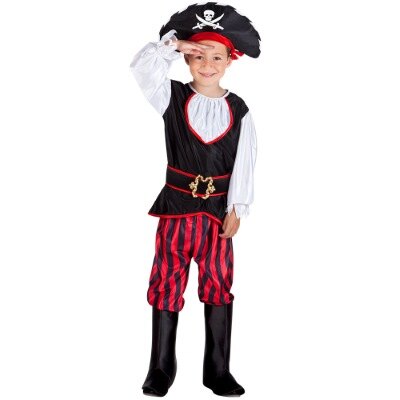 Kostuum - piraat Tom - meerkleurig - jongen - 4-6 jaar