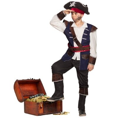 Kostuum - piraat Vince - meerkleurig - jongen - 10-12 jaar
