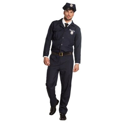 Kostuum - Politie officier - donkerblauw - heren - maat 50/52