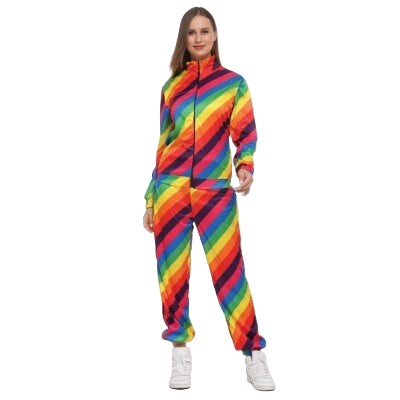 Kostuum - regenboog - trainingspak - unisex - maat S/M