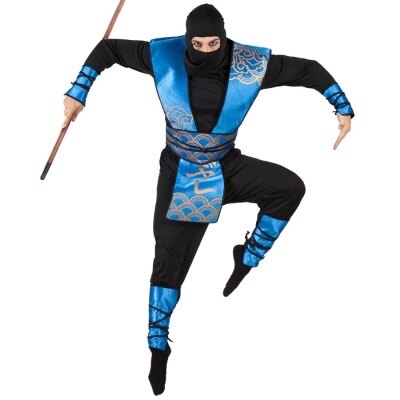 Kostuum - Royal ninja - zwart/blauw - heren - maat 54/56