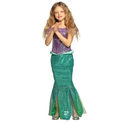 Kostuum - zeemeermin prinses - groen/lila - meisje - 4-6 jaar