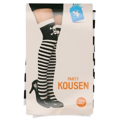 Kousen - piraat - strepen - zwart/wit - one size
