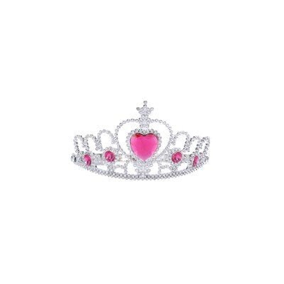 Kroon - prinses - zilver/roze