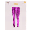 Legging - metallic - paars - one size