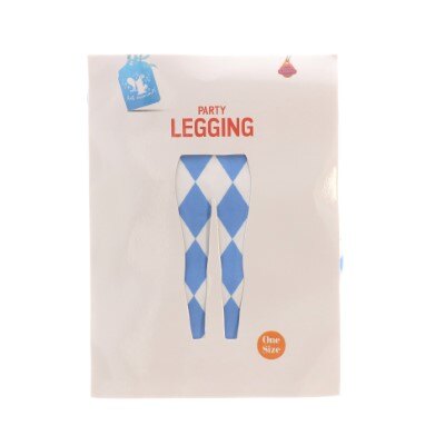 Legging - Oktoberfest - geruit - blauw/wit - one size