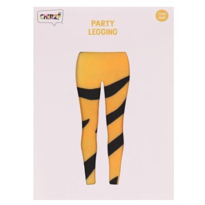 Legging - tijger - geel/zwart - one size