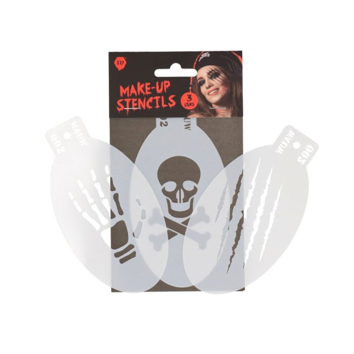 Make-upstencils - Halloween - wit - 3 stuks