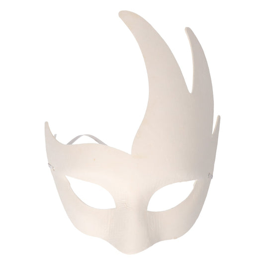 Masker - blanco - half gelaat - vlam - wit