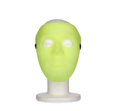 Masker - gezichtsbedekkend - neon - glow in te dark - geel