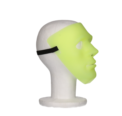 Masker - gezichtsbedekkend - neon - glow in te dark - geel