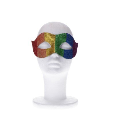 Masker - regenboog - glitter