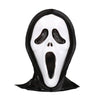 Masker - scary ghost - zwart/wit