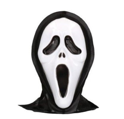 Masker - scary ghost - zwart/wit