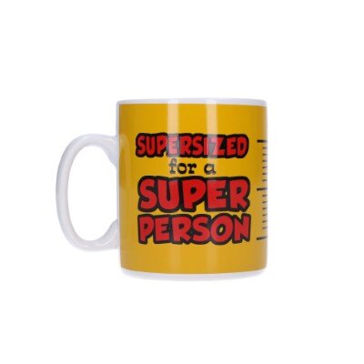 Mok - Supersized for a super person - geel/rood