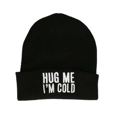 Muts - Hug me I'm cold - zwart/wit
