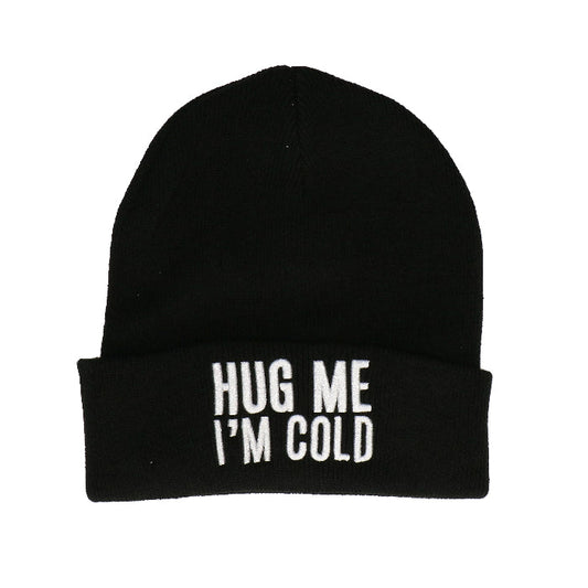 Muts - Hug me I'm cold - zwart/wit