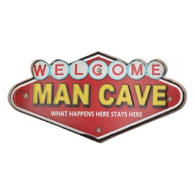 Muurdecoratie - vintage - man cave - rood