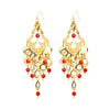 Oorbellen - buikdans - goud/rood