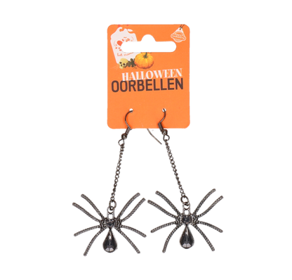 Oorbellen - Halloween - spin - zwart