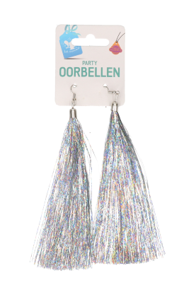 Oorbellen - kwastjes - zilver