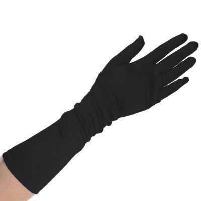 Party handschoenen - zwart - lang